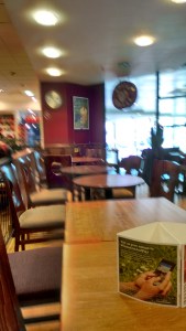 View of Costa at Waterstones Oracle