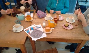 Tea and knitting at Siblings Home