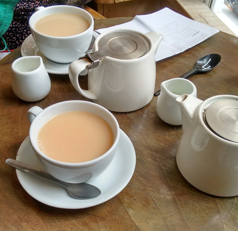 Pots of tea at Organic Deli